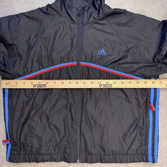 Vintage 90s Adidas Black Windbreaker Track Jacket - Women’s Medium - Picture 7 of 12